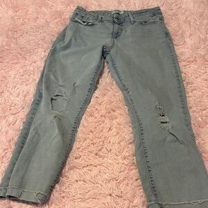 Levi's Light Blue Distressed Skinny Jeans